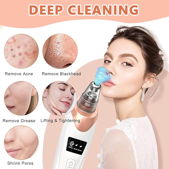 Rechargeable Blackhead Remover – Electric Pore Vacuum Suction