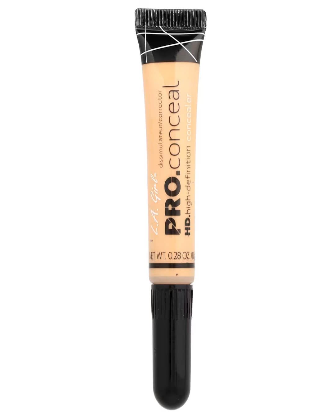 LA Girl HD Pro Conceal GC991 Yellow Corrector closed tube hero image - Best original yellow color corrector for medium to deep skin tones Pakistan, HD high-definition concealer 0.28 oz 8g corrects dullness blue violet undertones illuminates dark circles brightens under-eye dullness, top rated yellow concealer Pakistan long-wearing crease-resistant cruelty-free fragrance-free high coverage, original authentic GC991