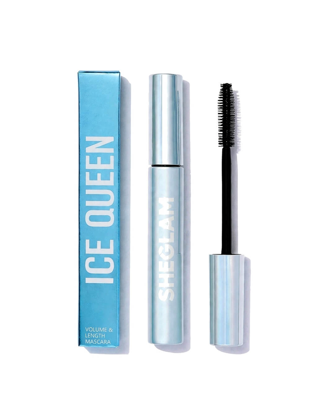 SHEGLAM Ice Queen mascara box tube and wand flat lay pure white sale COD Pakistan ORIGINAL
