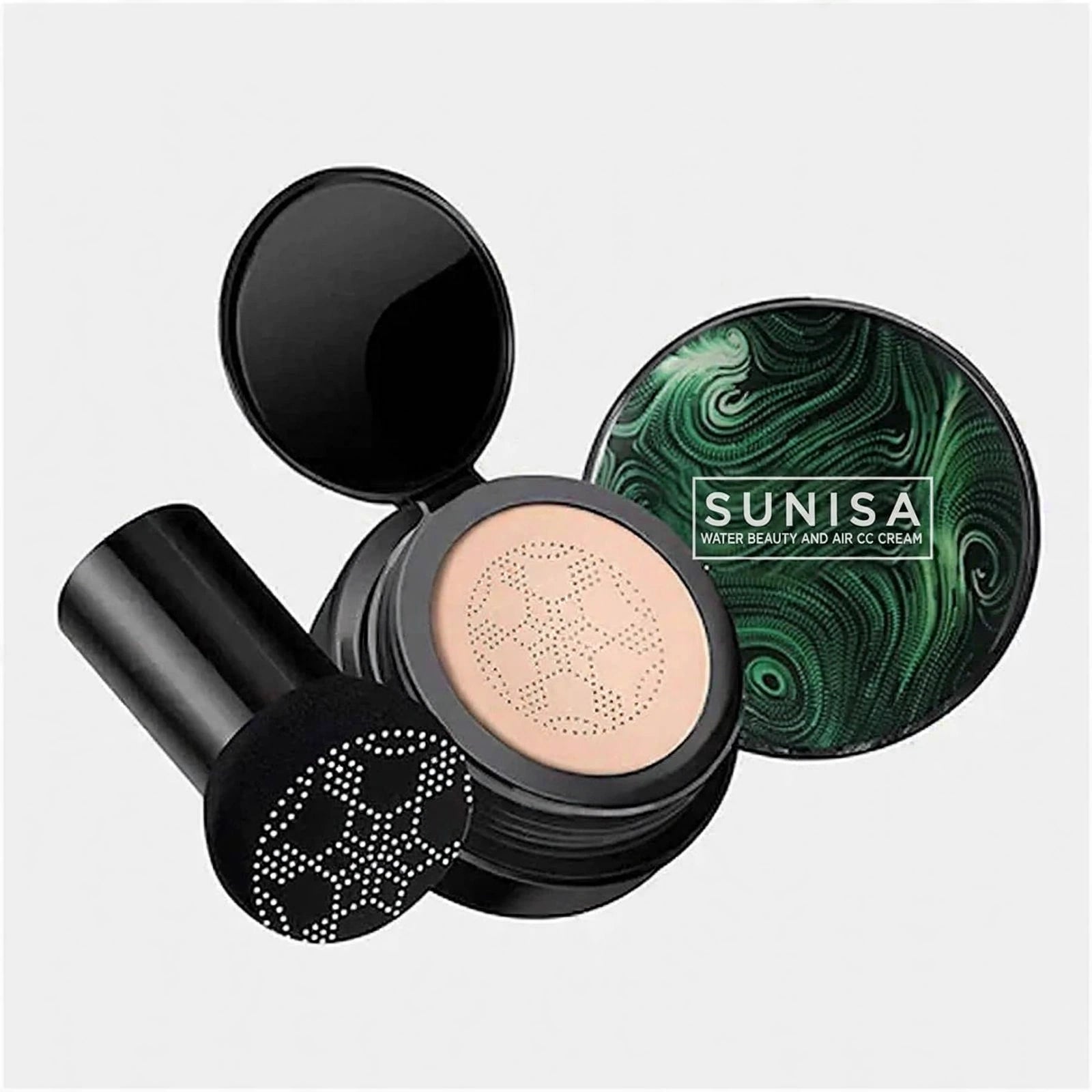 Sunisa Air Cushion Foundation – 3 in 1 CC BB Cream, Concealer & Waterproof Coverage