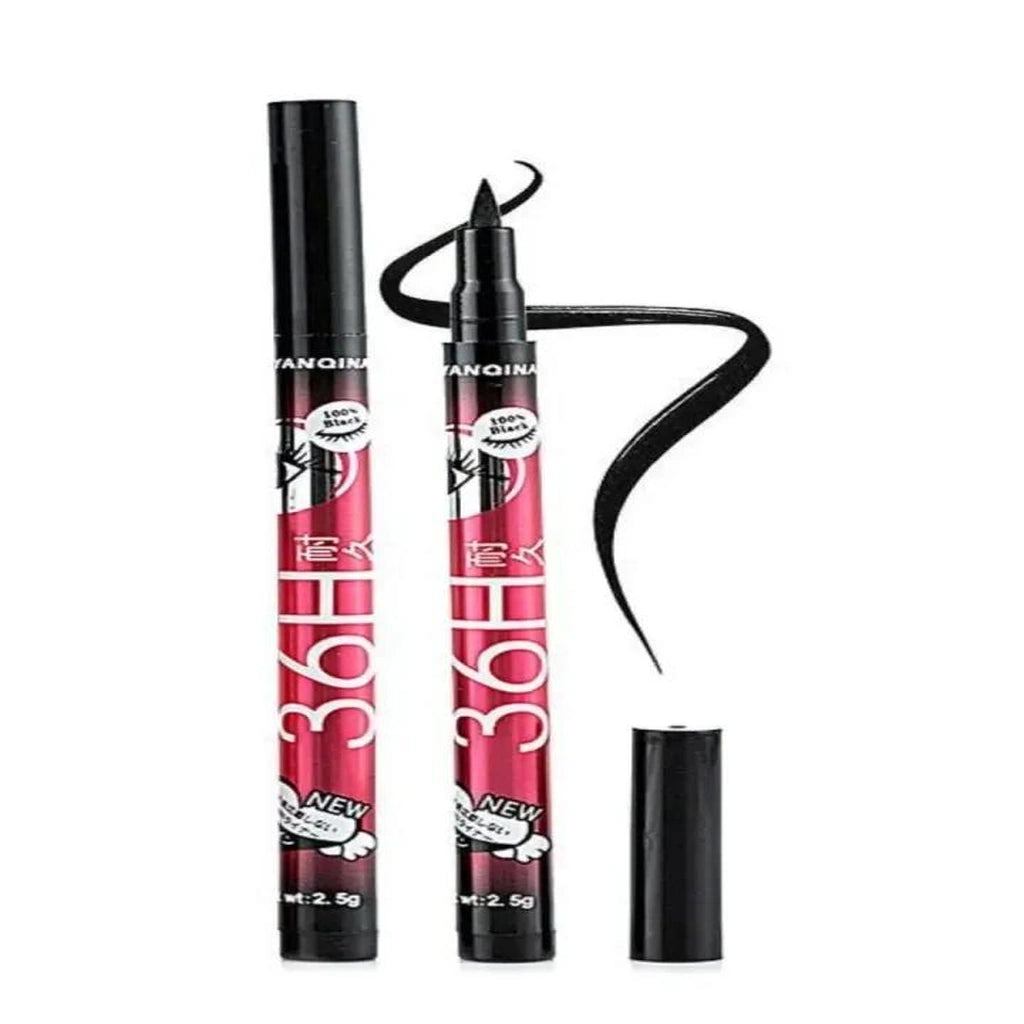 YANQINA 36H Precision Liquid Eyeliner 100% Black Waterproof 2pcs Pakistan