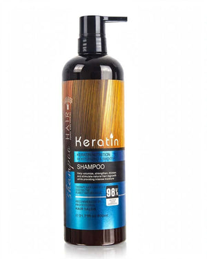 Keratin Shampoo Hair Pearly Wire Drawing 900ml sulphate free packshot - Salt and sulfate free nourishing shampoo leaves hair healthy soft restoring natural shine and look, best sulphate free keratin shampoo for dry frizzy damaged hair in Pakistan, 900ml original