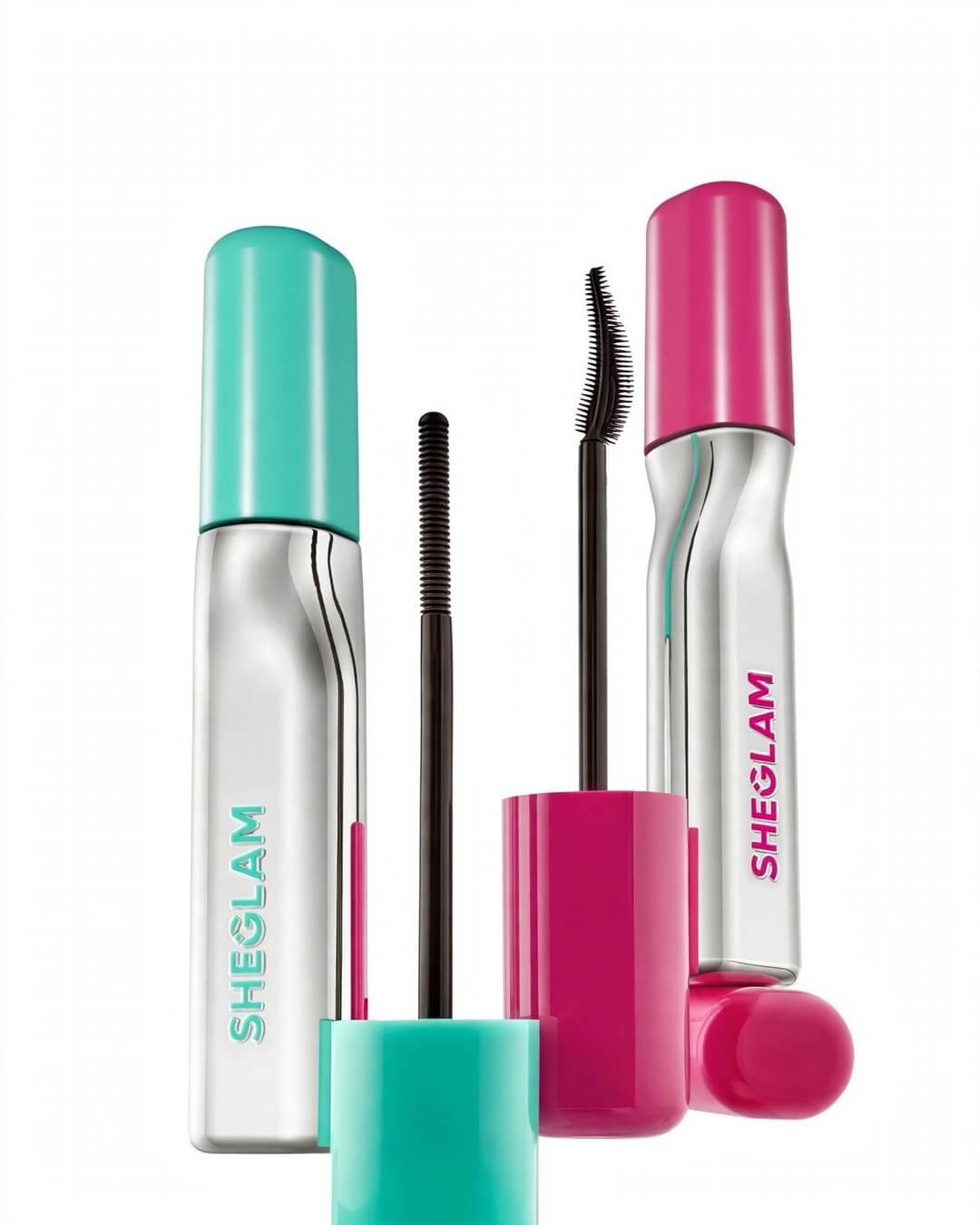 SHEGLAM Lashlighter mascara and EZ Remove combo set hero pure white closed tubes with wands open in front Pakistan original