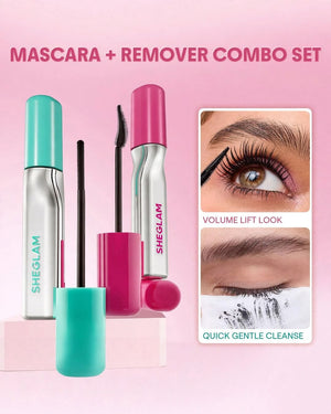 SHEGLAM Lashlighter mascara and EZ Remove combo set volume lift look eye and quick gentle cleanse cotton demo mascara remover combo Pakistan