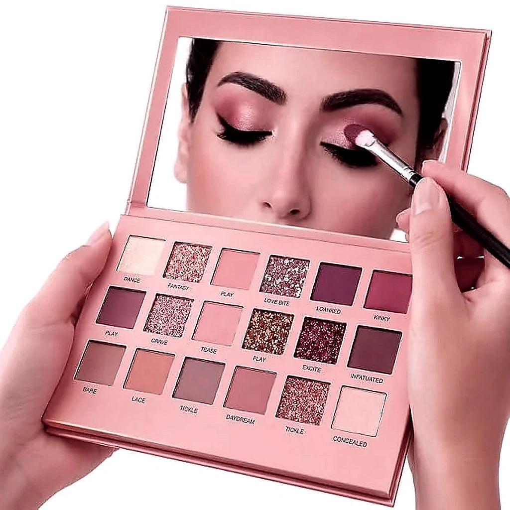 Model eyeshadow application