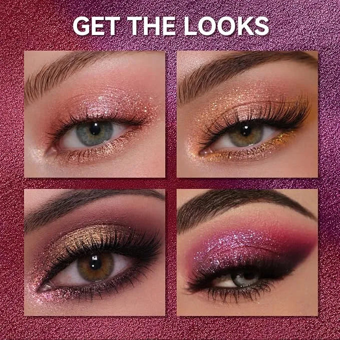 Shimmer eye makeup looks