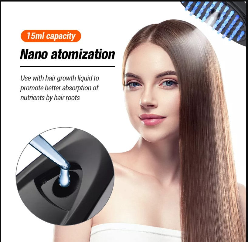 Head Massage Brush, Blue and light therapy