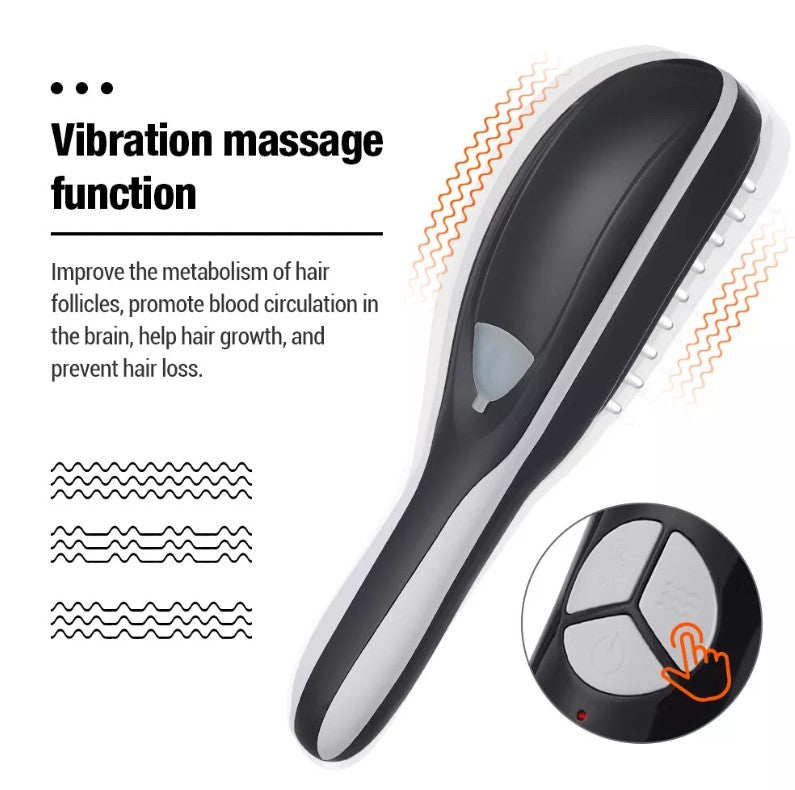 Head Massage Brush, Blue and light therapy
