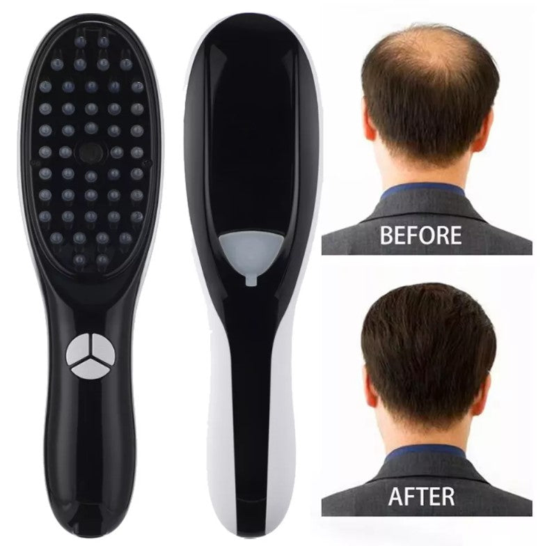 Head Massage Brush, Blue and light therapy