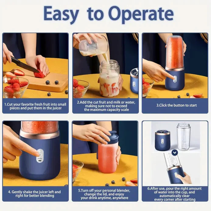 Portable Blender Mini Juicer™ | Perfect for Smoothies Shakes and Juices (400ml)