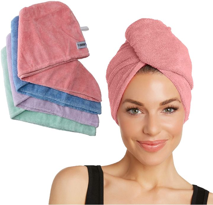 Microfiber Hair Towel - In Use