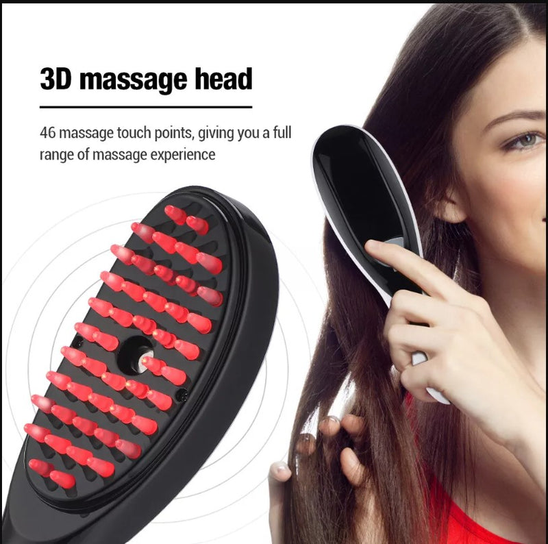 Head Massage Brush, Blue and light therapy