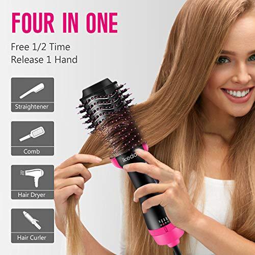 Hair Dryer Brush - In Use