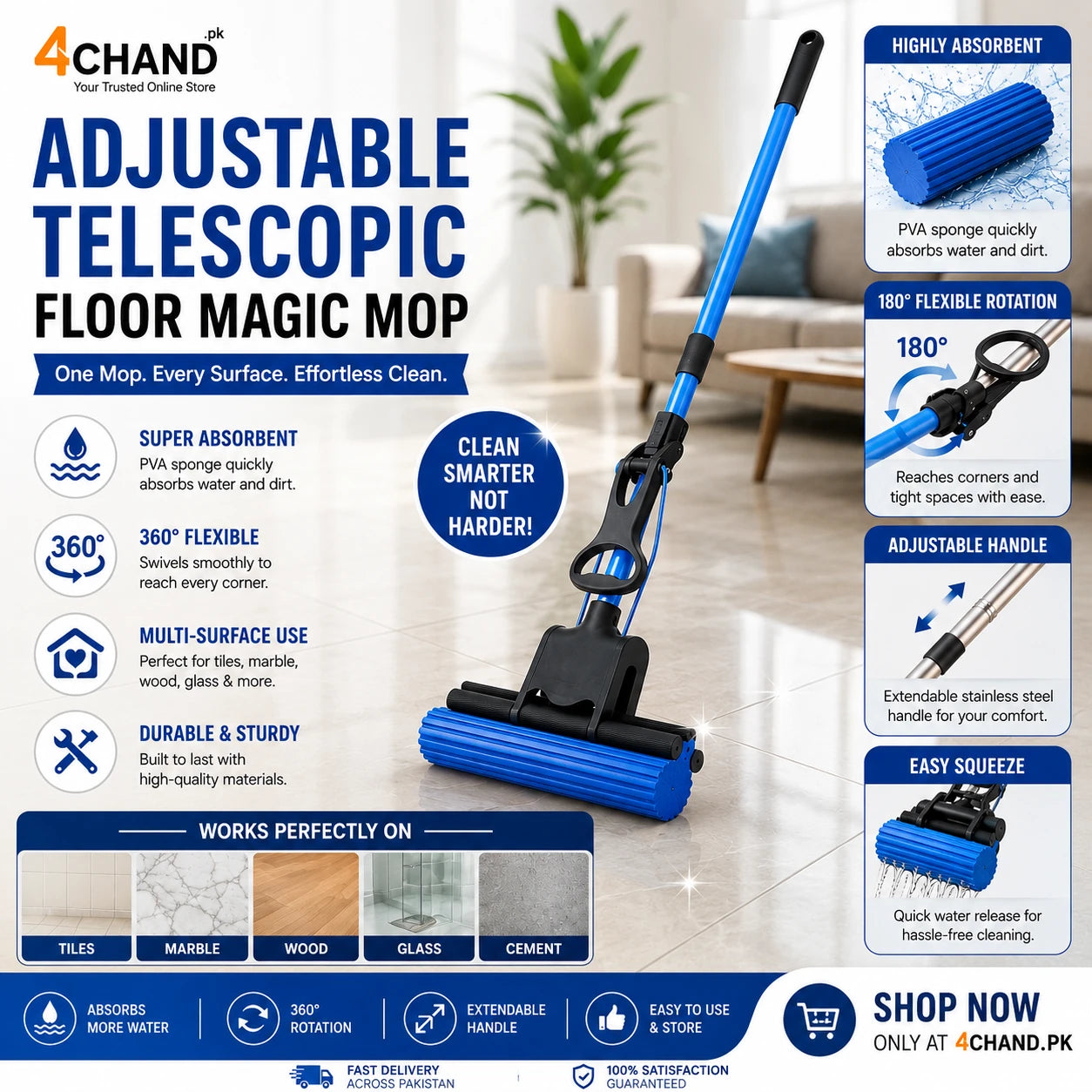 Smart Squeeze Mop
