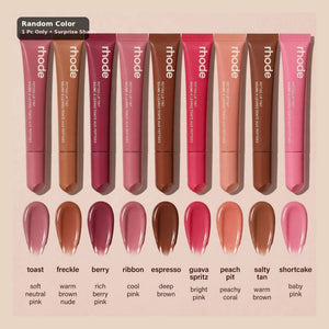 Rhode Peptide Lip Tint random color 9 shades tubes swatches chart Toast Espresso Raspberry Jelly Berry Pakistan