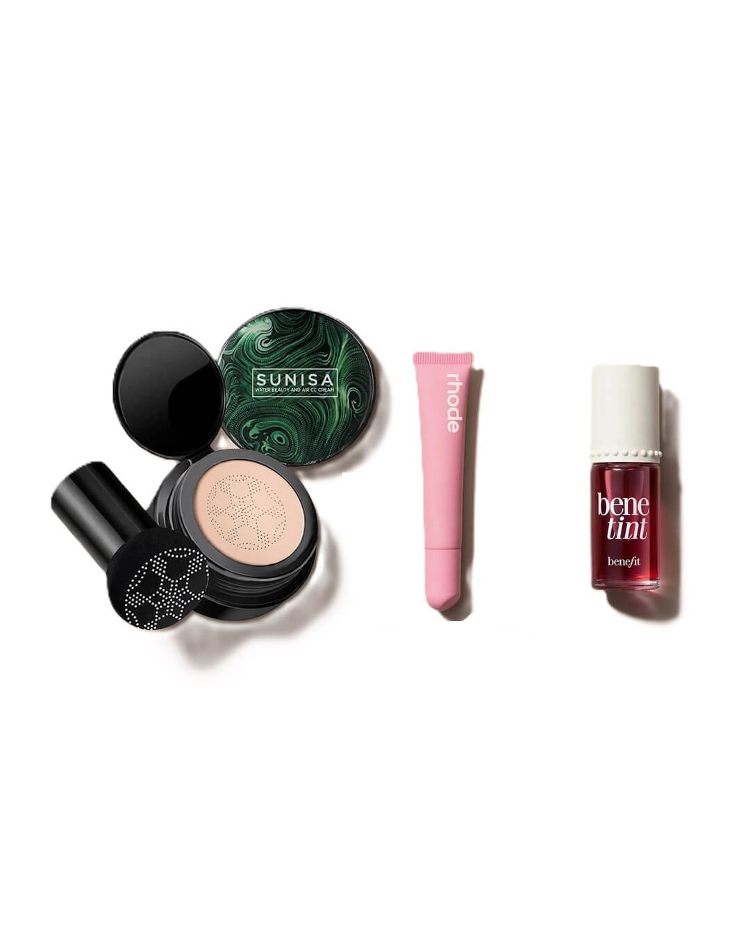 Rosy Glow - Sunisa Natural CC Cream + Rhode Peptide Lip Tint - Choose Shade + Benefit Bene Tint Deal Pakistan